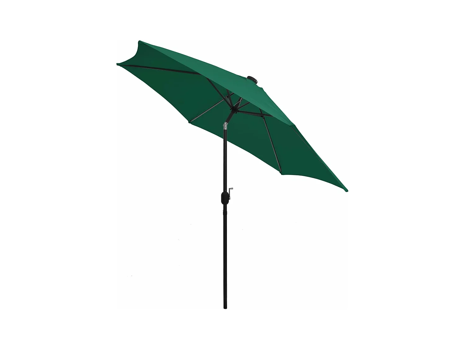 Parasol avec LED et mât en aluminium 300 cm Vert FR75421