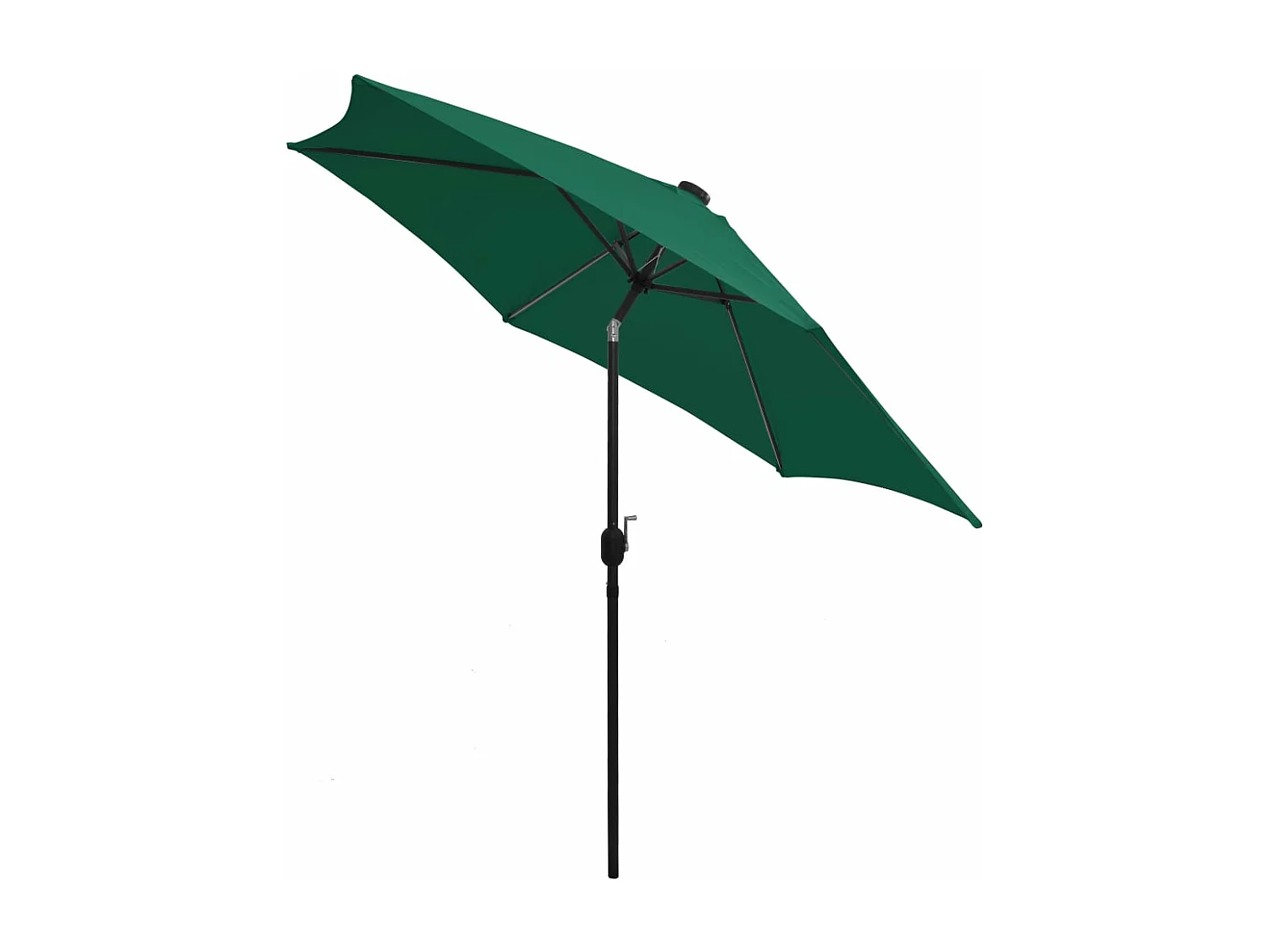 Parasol avec LED et mât en aluminium 300 cm Vert FR75421