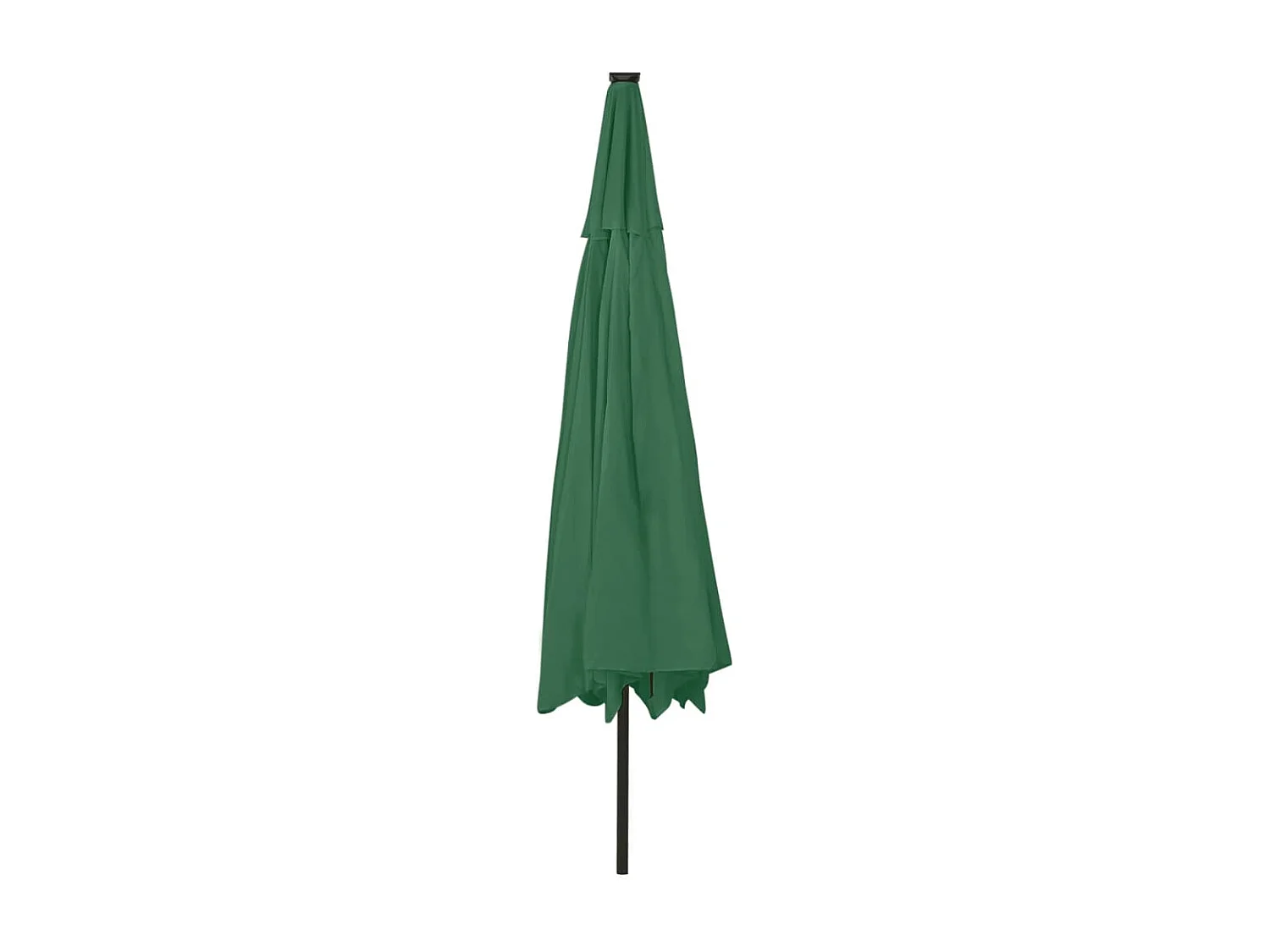Parasol d'extérieur avec LED et mât en métal 400 cm Vert FR37363