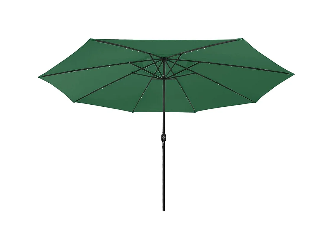 Parasol met LED-verlichting en metalen paal 400 cm groen BE825398