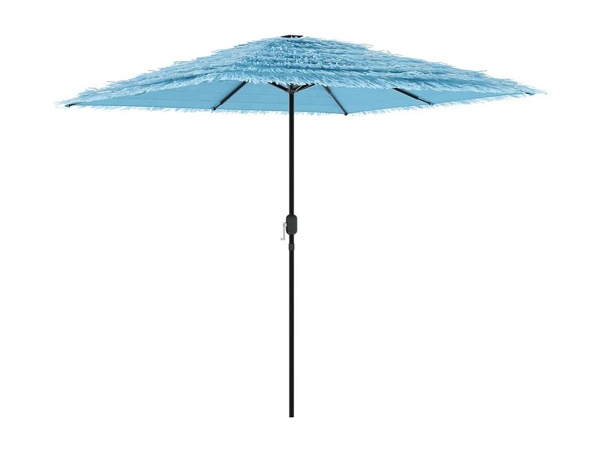 Parasol de jardin avec mât en acier bleu 248x248x248 cm FR87165