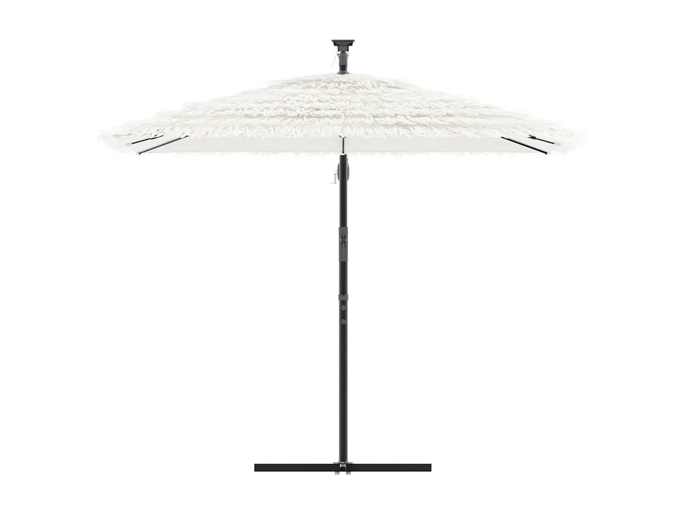 Parasol de jardin avec mât en acier blanc 246x246x230 cm FR36392