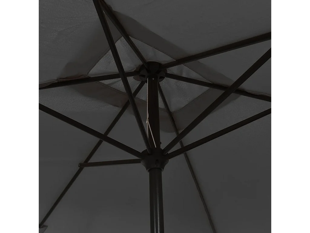 Parasol avec mât en métal 300 x 200 cm Anthracite FR43143