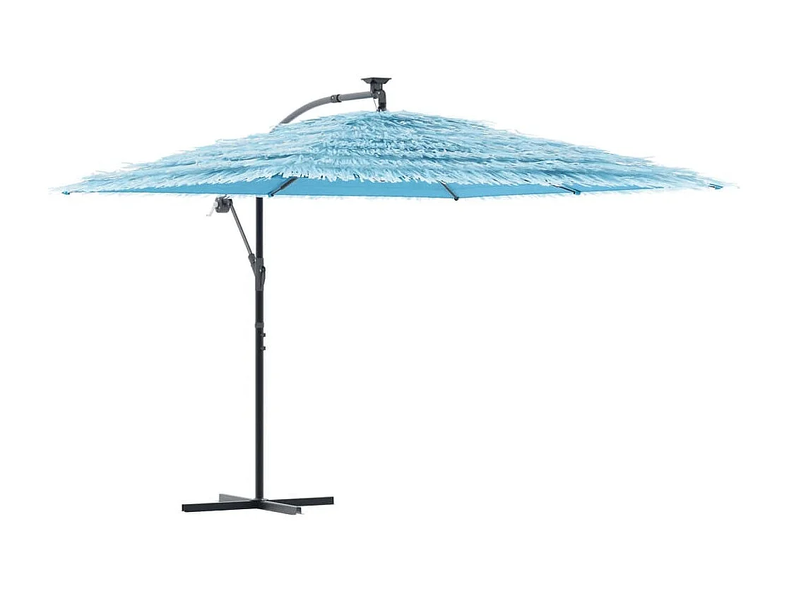 Parasol de jardin avec mât en acier bleu 290x290x238 cm FR84023