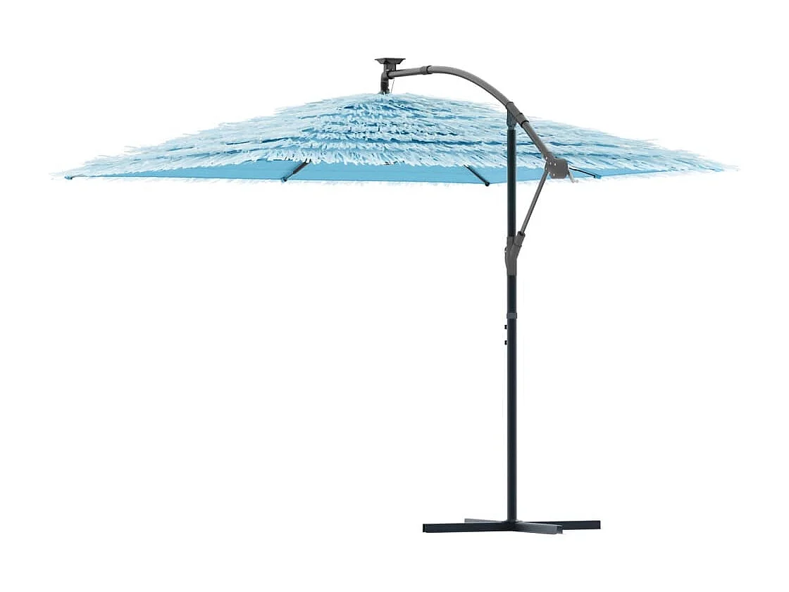 Parasol de jardin avec mât en acier bleu 290x290x238 cm FR84023
