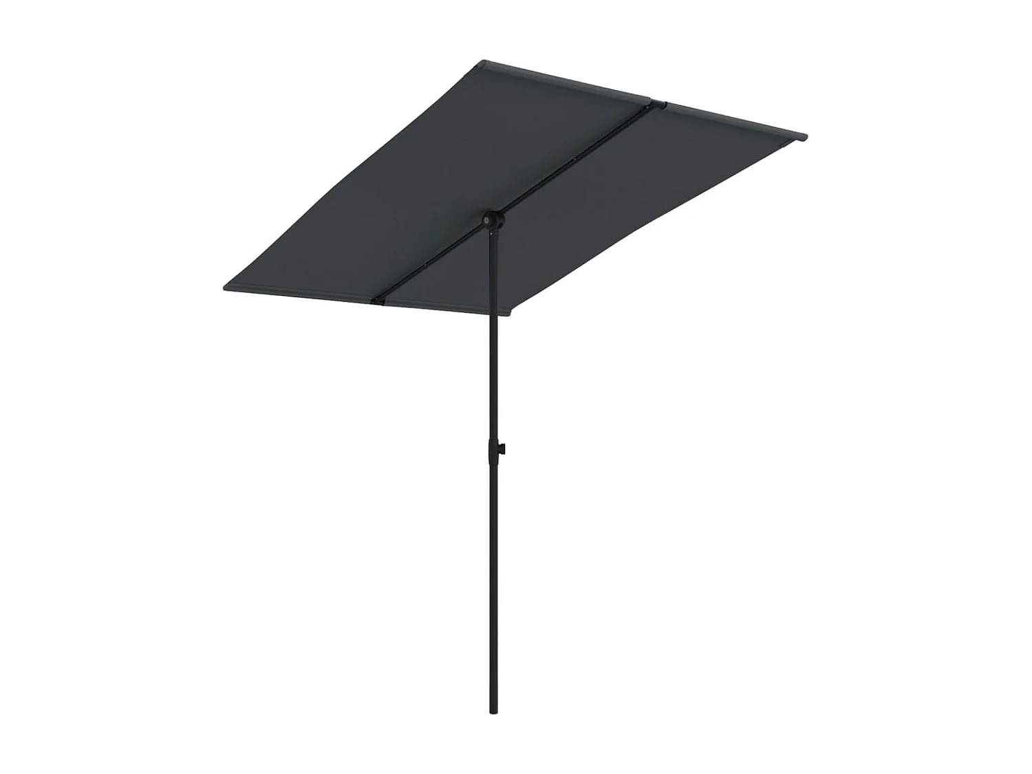 Parasol d'extérieur avec mât en aluminium 2x1,5 m Noir FR117220