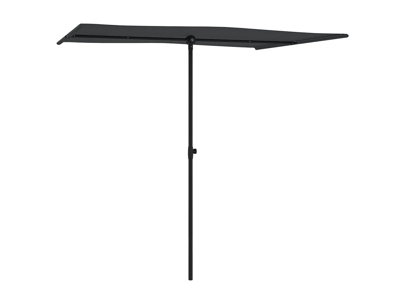 Parasol d'extérieur avec mât en aluminium 2x1,5 m Noir FR117220