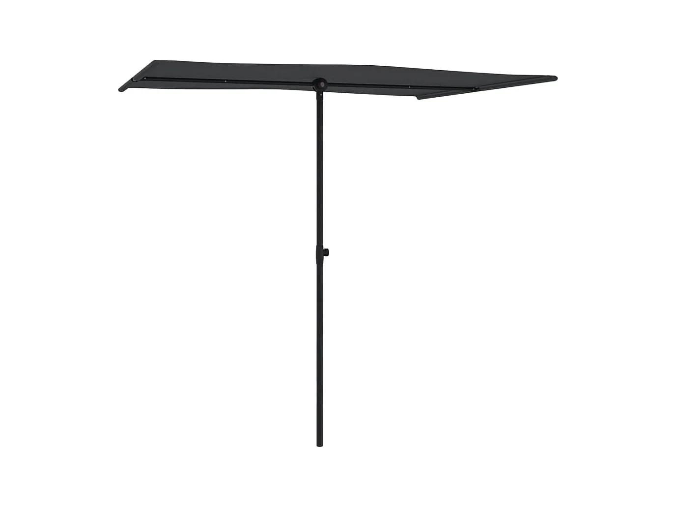 Parasol d'extérieur avec mât en aluminium 2x1,5 m Noir FR117220