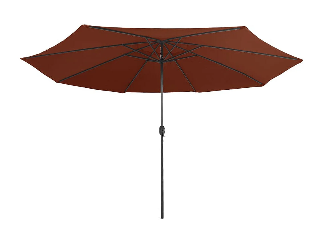 Parasol met metalen paal 390 cm terracottakleurig BE588783