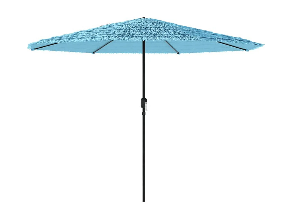 Sombrilla de jardín con palo de acero azul 388x388x248 cm ES764221
