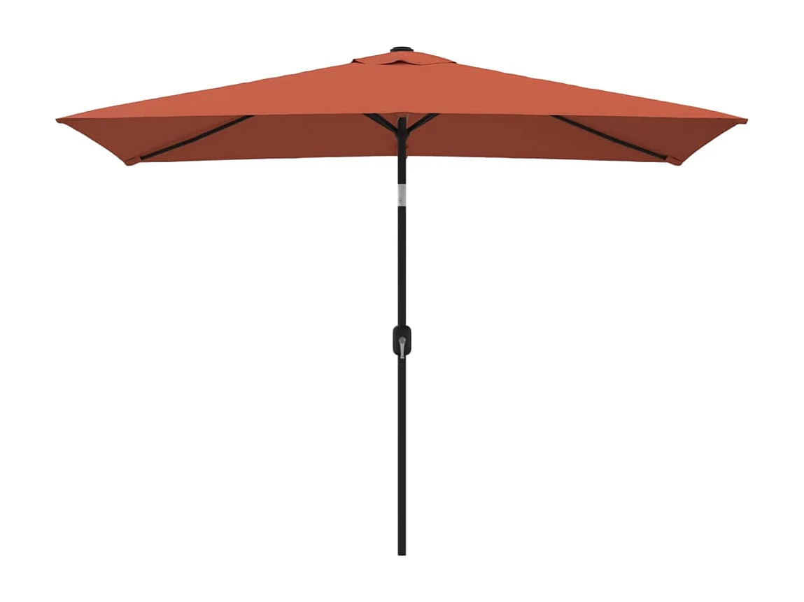 Parasol met metalen paal 300x200 cm terracotta BE657869