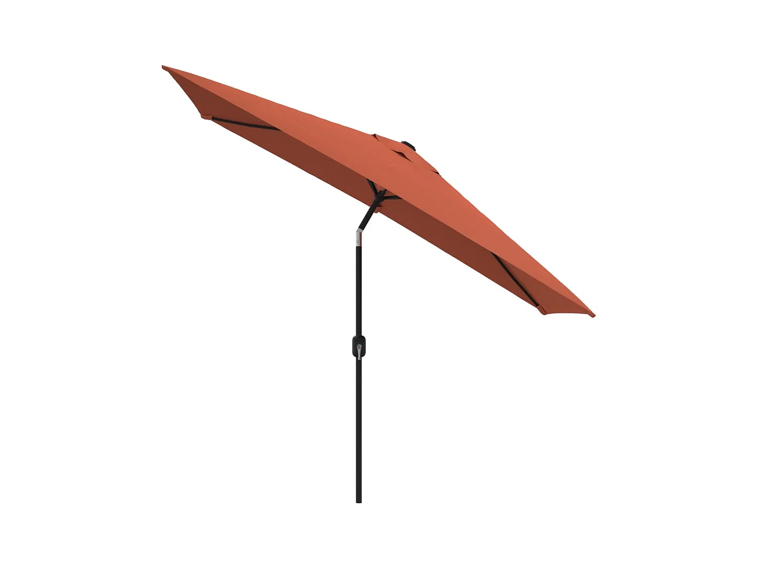 Parasol avec mât en métal 300 x 200 cm Terre cuite FR53474