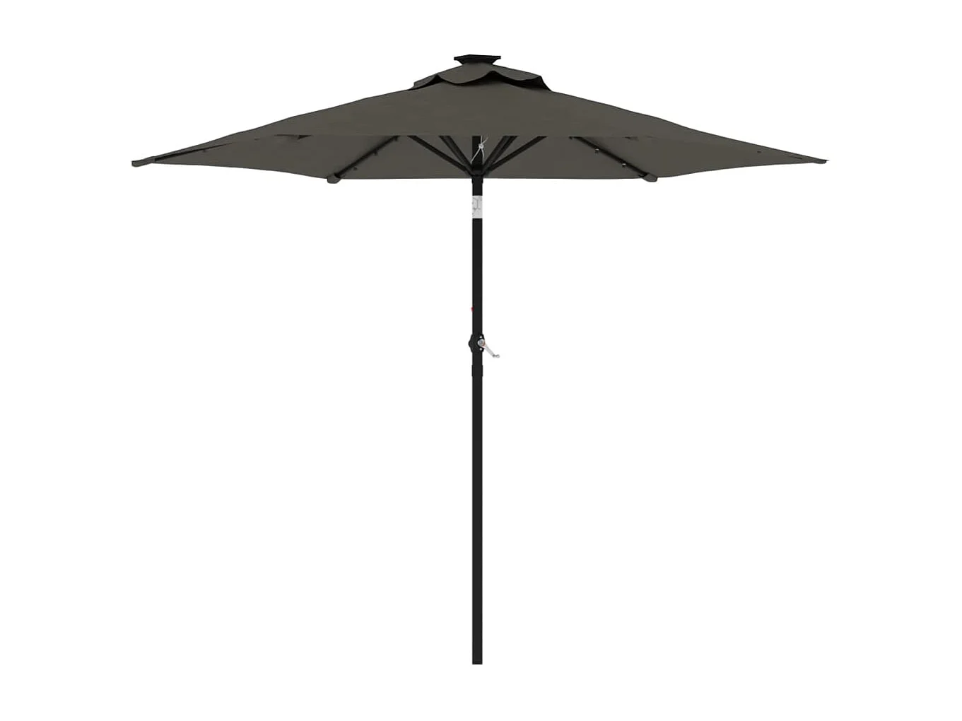 Parasol de jardin LED et mât en acier anthracite 225x225x212 cm FR88254