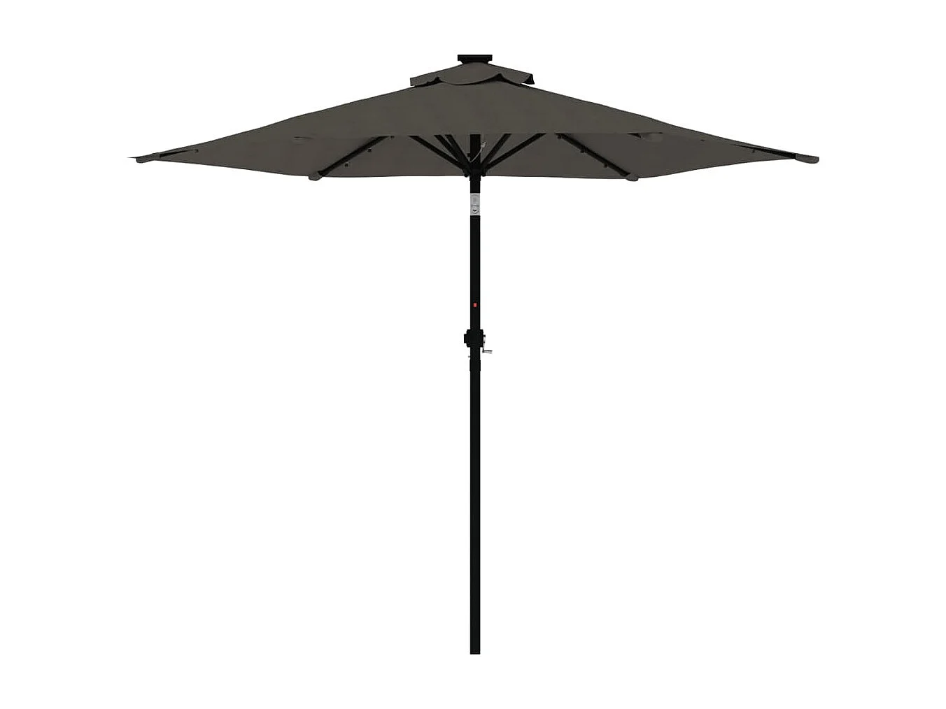 Parasol de jardin LED et mât en acier anthracite 225x225x212 cm FR88254