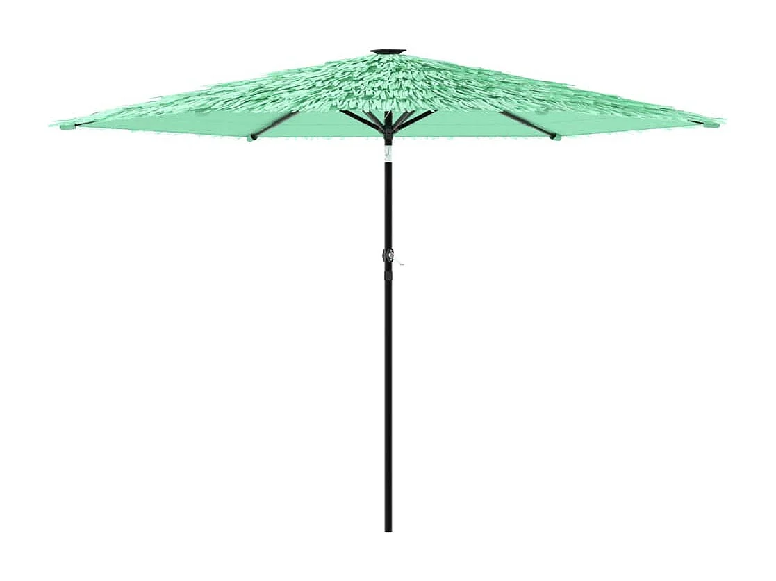 Sombrilla de jardín con poste de acero verde 288x288x225 cm ES701125