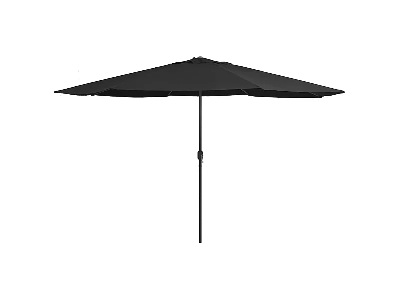 Sombrilla de exterior con palo de metal negro 390 cm ES712512
