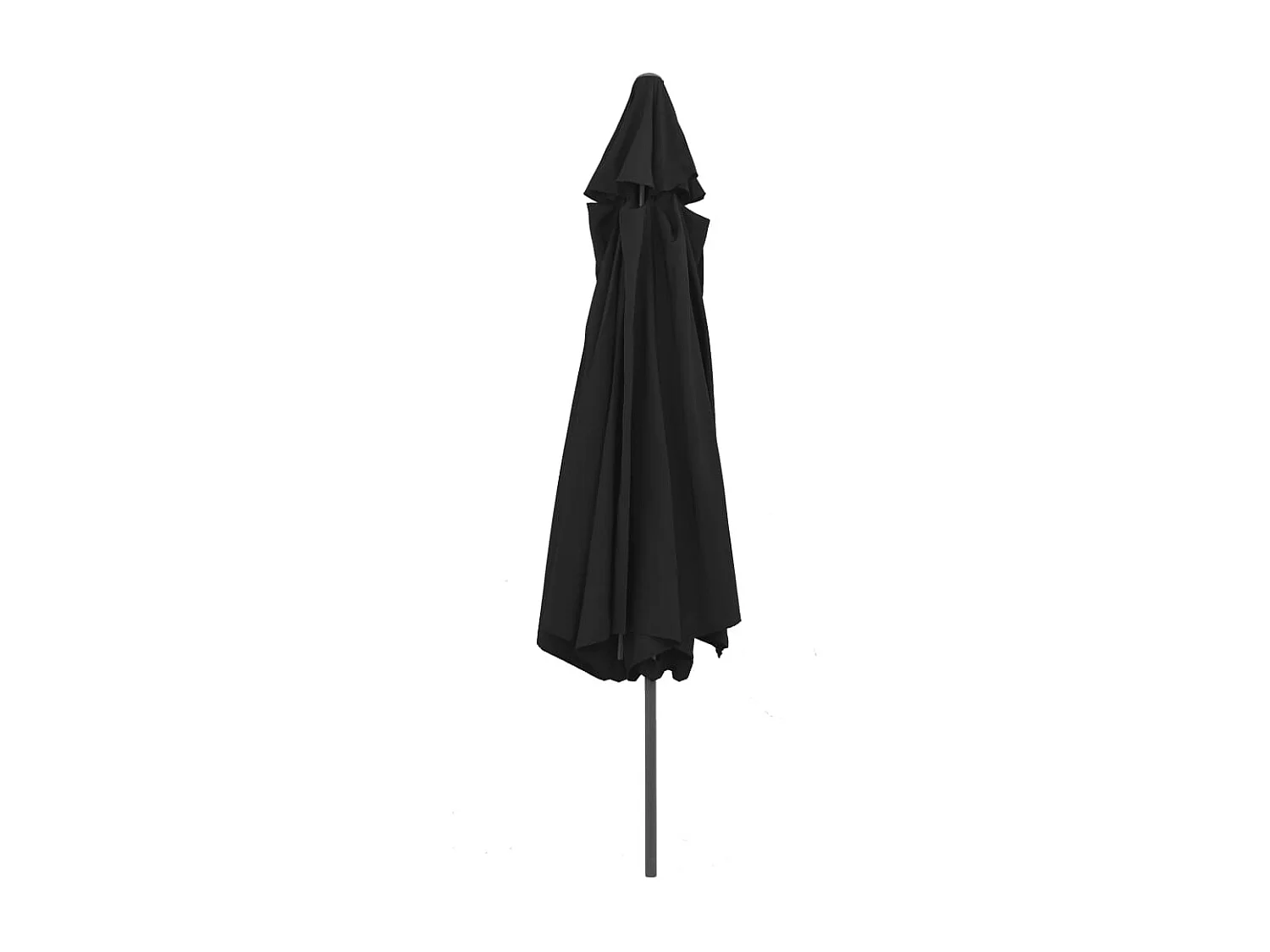 Parasol d'extérieur avec mât en métal 390 cm noir FR97171