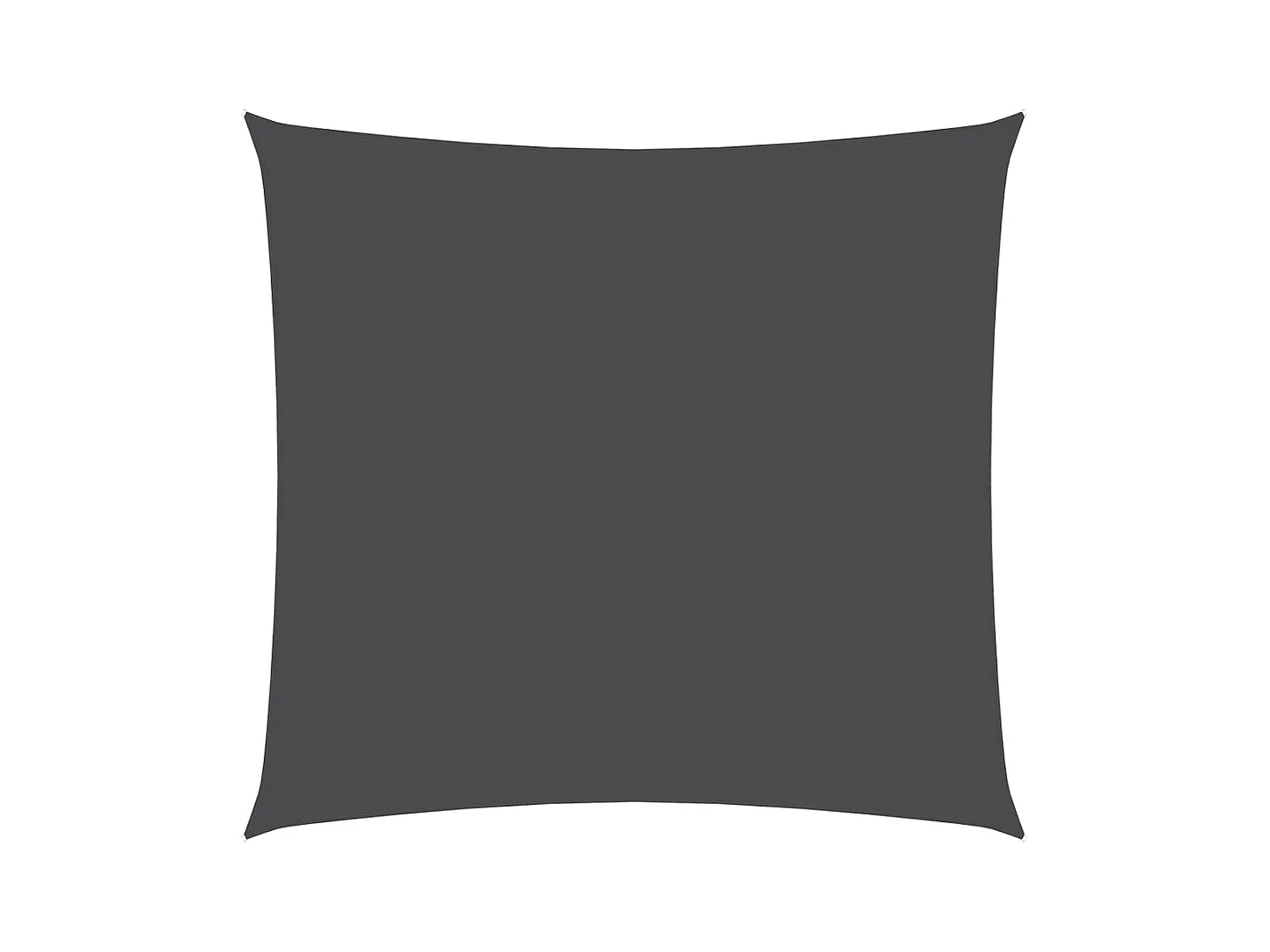 Parasol en tissu oxford carré 2,5x2,5 m anthracite FR13465