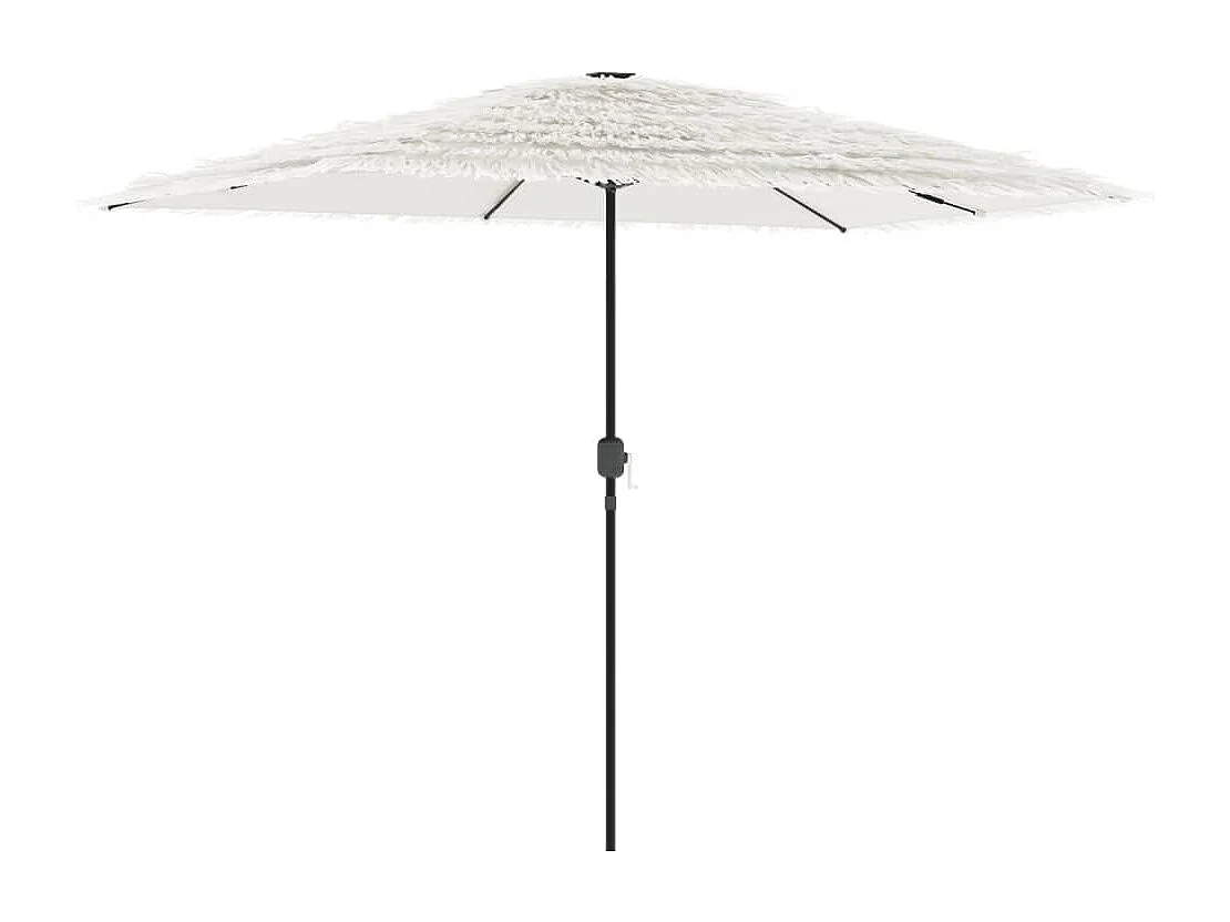 Parasol de jardin avec mât en acier blanc 300x200x250 cm FR47335