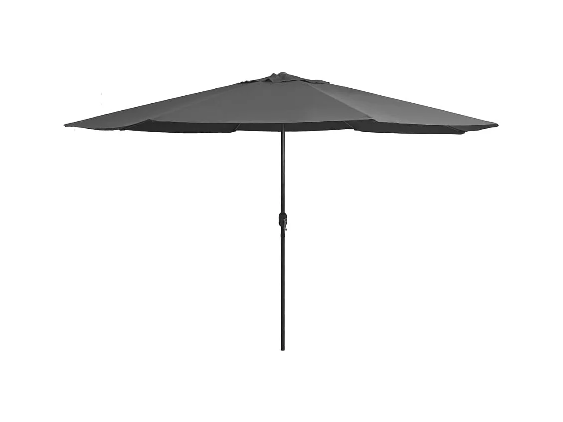Parasol d'extérieur avec mât en métal 390 cm anthracite FR596549