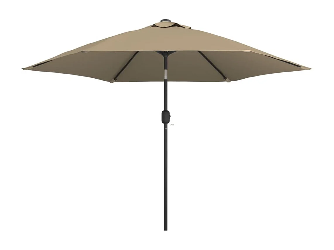 Guarda-sol exterior c/ mastro metal 300 cm cinzento-acastanhado PT162629