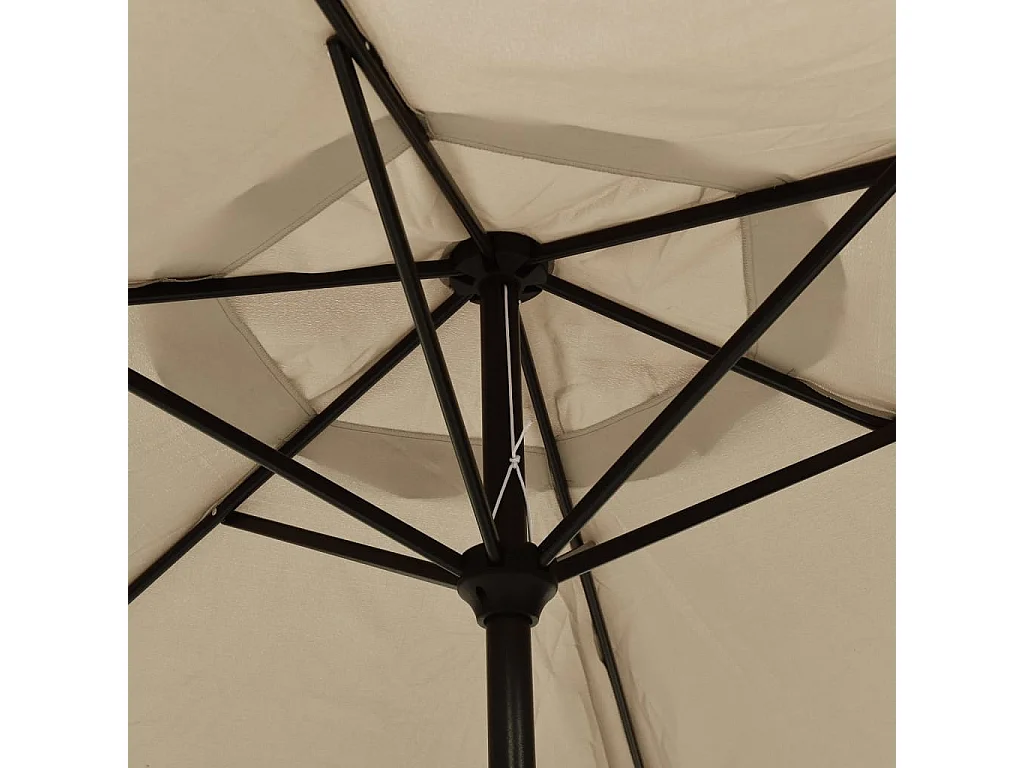 Guarda-sol exterior c/ mastro metal 300 cm cinzento-acastanhado PT162629