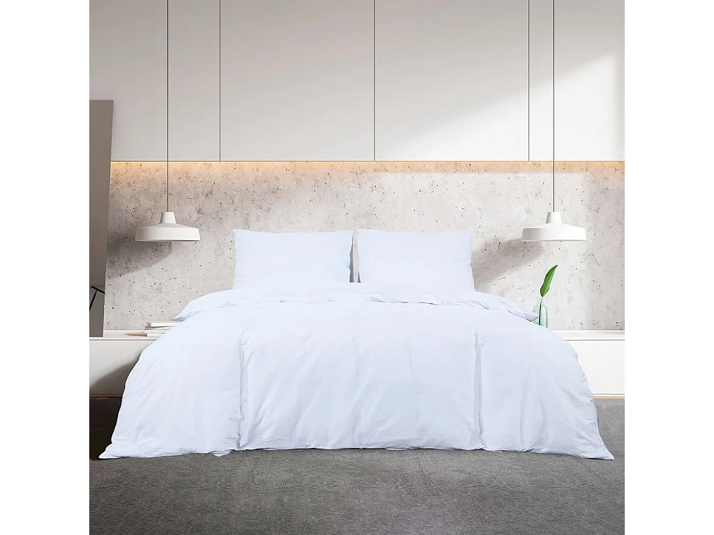 Dekbedovertrekset 260x240 cm katoen wit BE382691