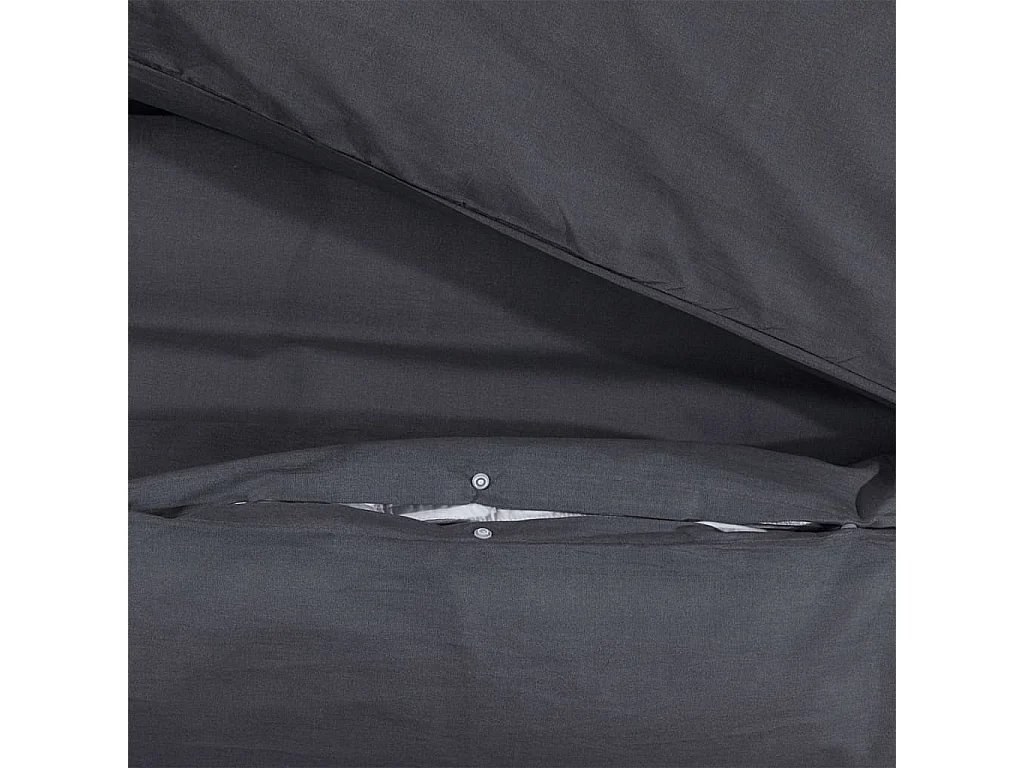 Ensemble de housse de couette Noir 200x200 cm Coton FR684783