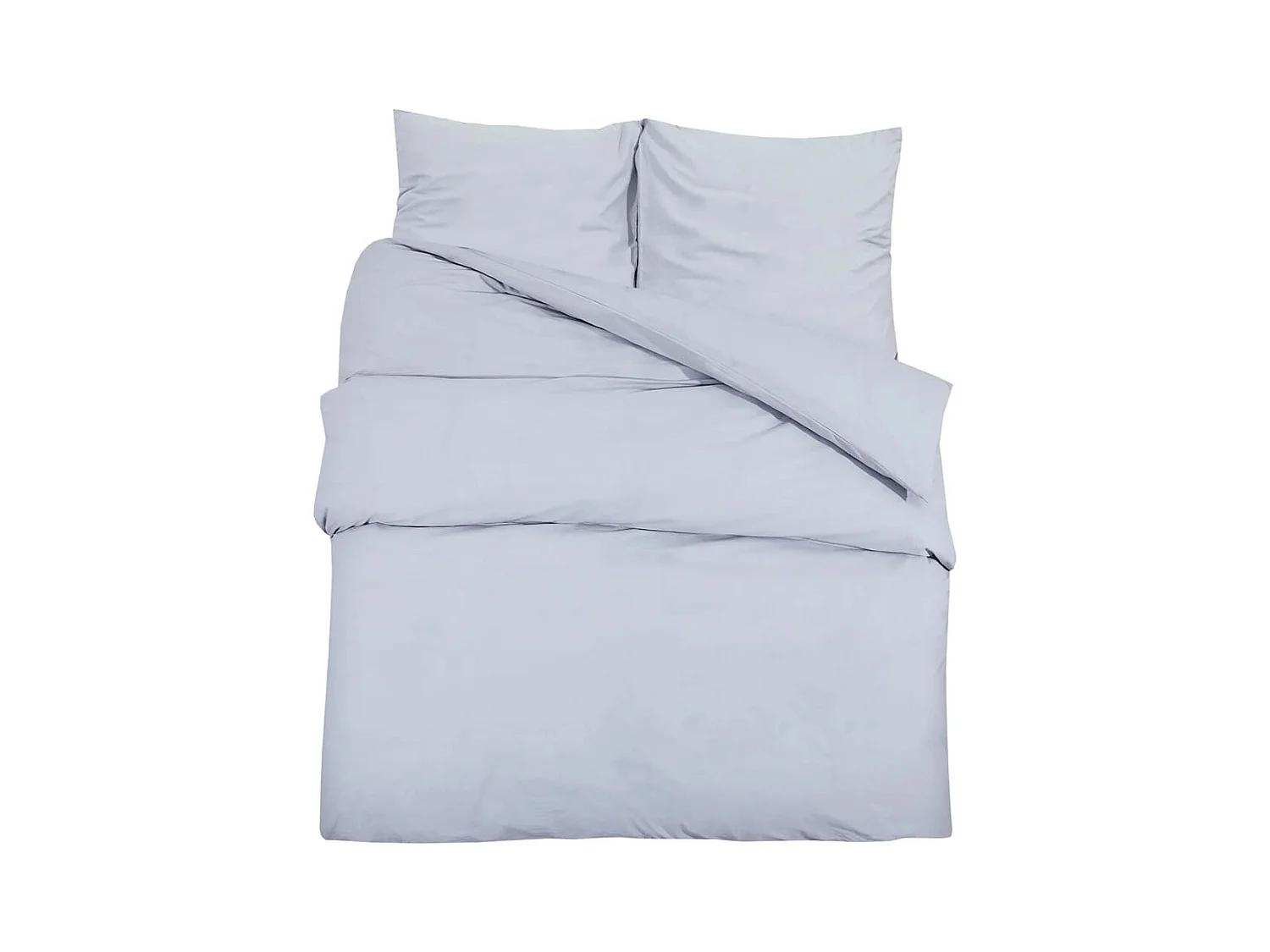 Ensemble de housse de couette Gris 135x200 cm Coton FR988108