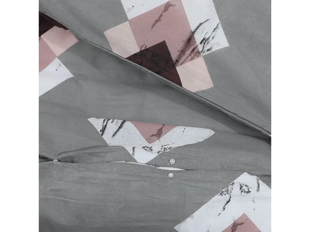 Juego de funda nórdica algodón gris 200x200 cm ES305940