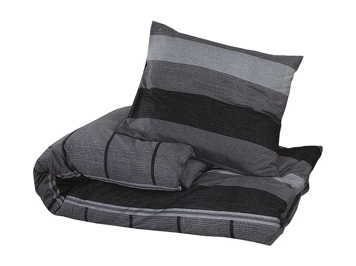 Ensemble de housse de couette gris foncé 260x220 cm Coton FR437128