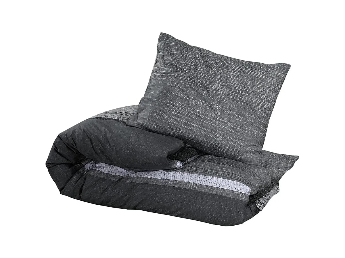 Ensemble de housse de couette gris foncé 200x200 cm Coton FR179713