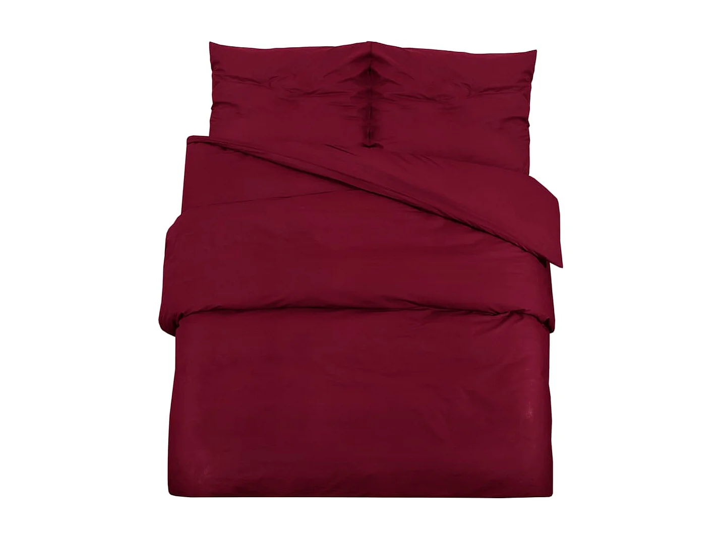 Ensemble de housse de couette Bordeaux 140x200 cm Coton FR602930