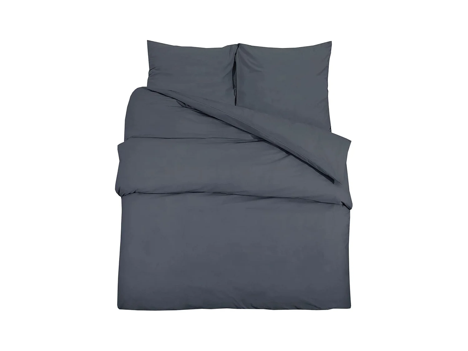 Conjunto de capa de edredão 260x240 cm algodão antracite PT458113