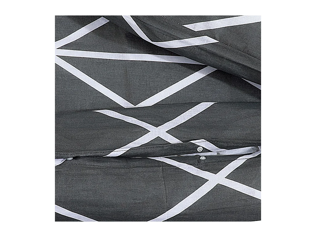 Juego de funda nórdica algodón gris 260x240 cm ES497271