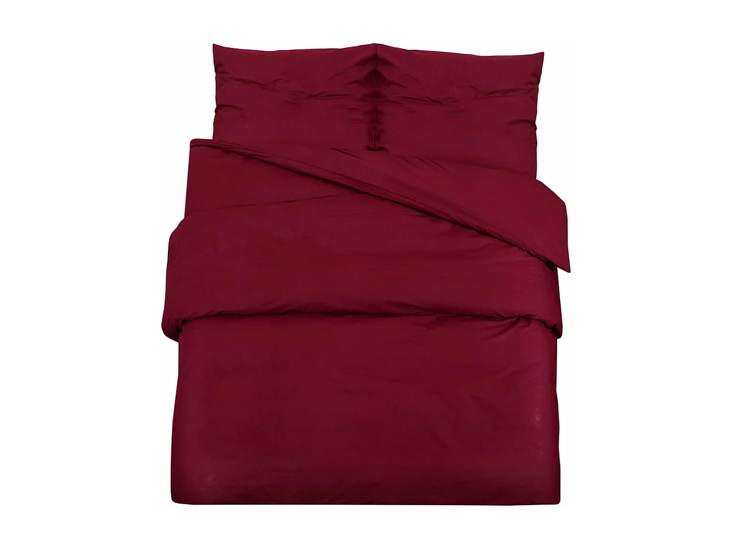 Ensemble de housse de couette Bordeaux 140x200 cm Microfibre FR593795