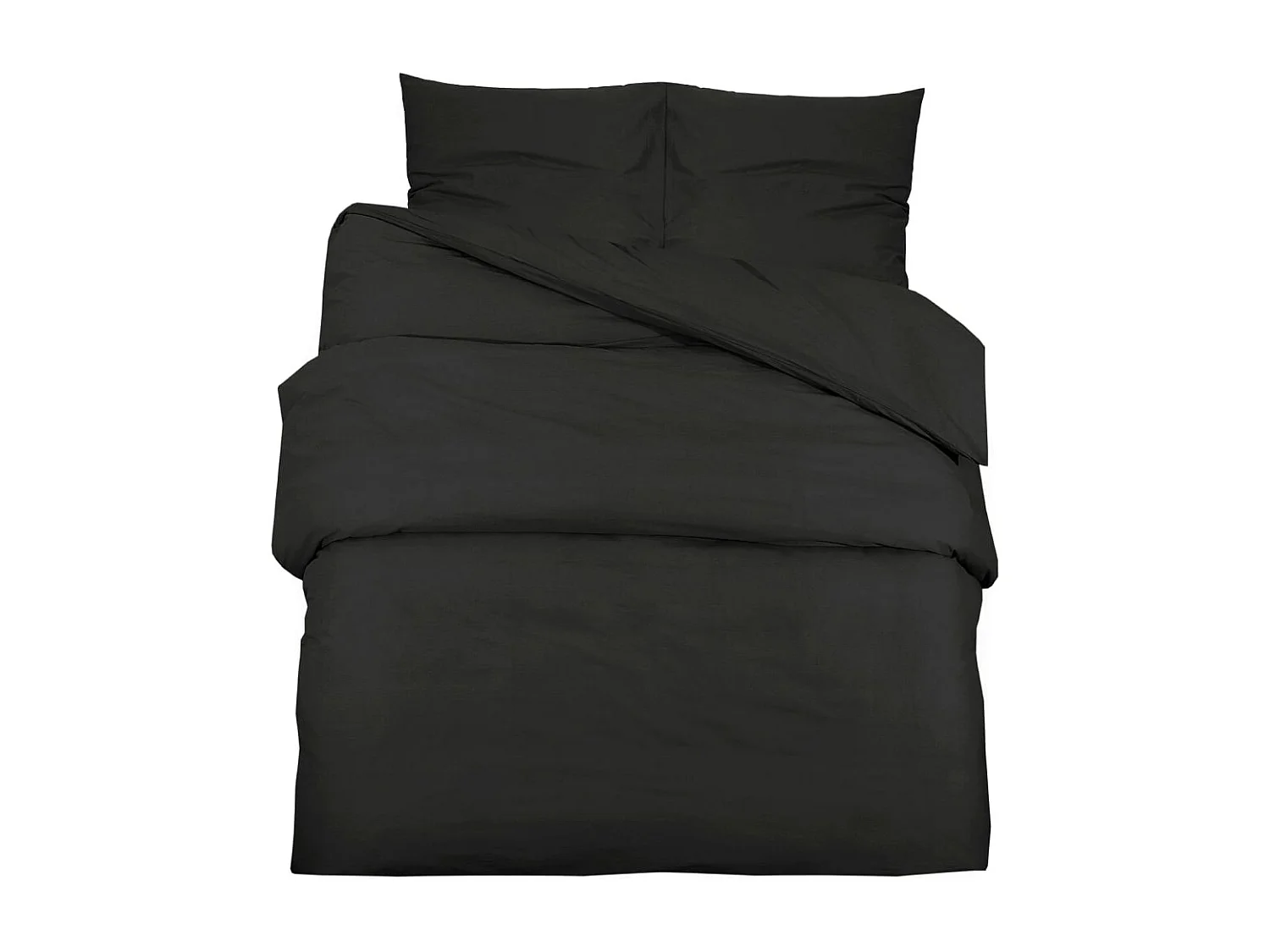 Ensemble de housse de couette Noir 240x220 cm Microfibre légère FR418131