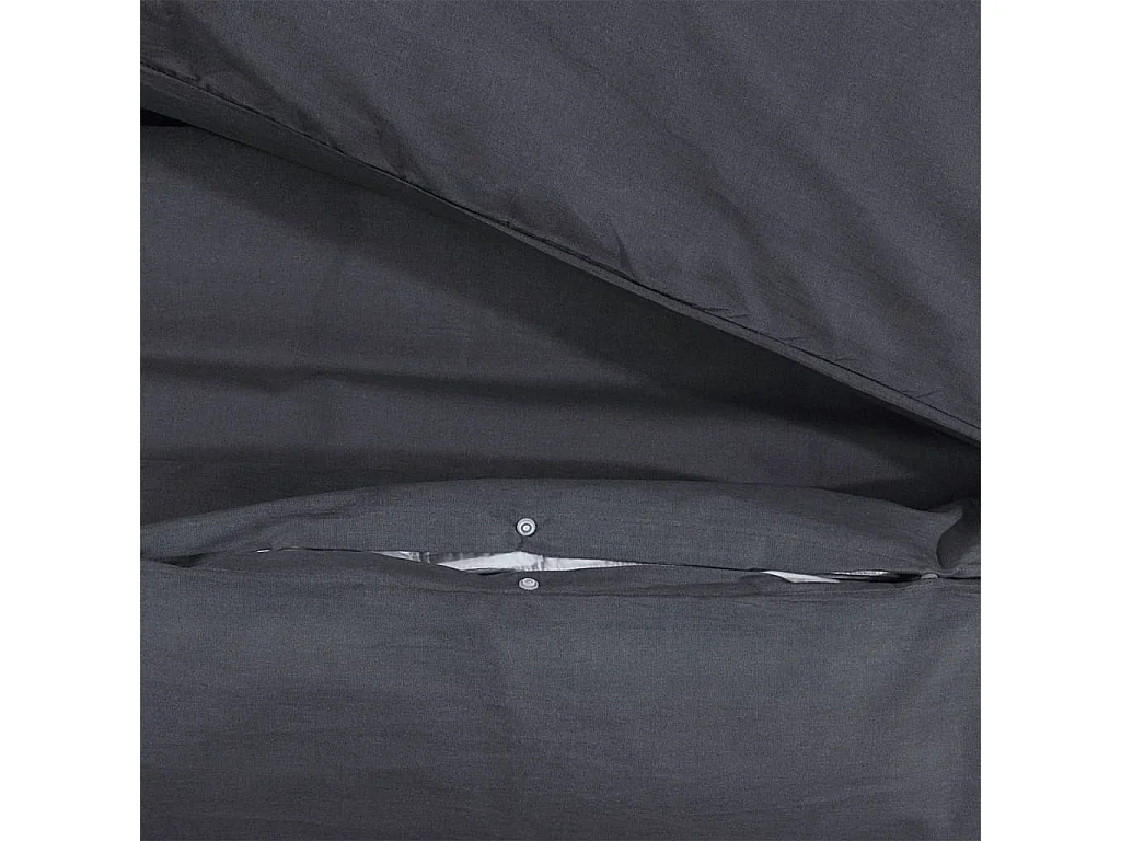 Juego de funda nórdica algodón negro 155x220 cm ES623351