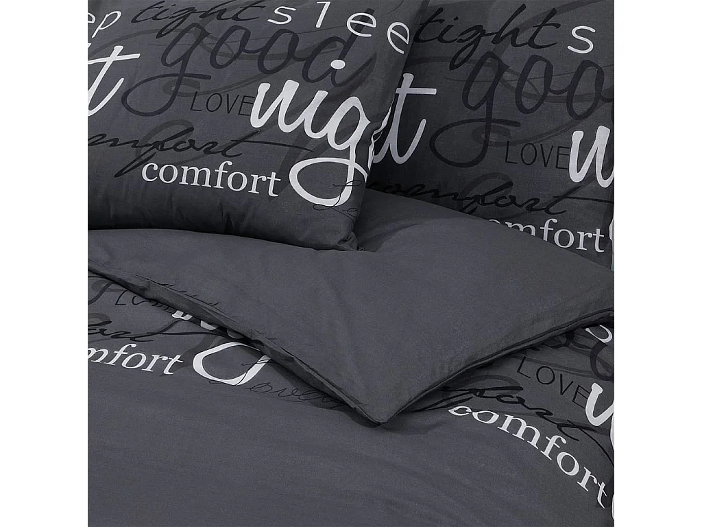 Ensemble de housse de couette Noir 260x240 cm Coton FR912290