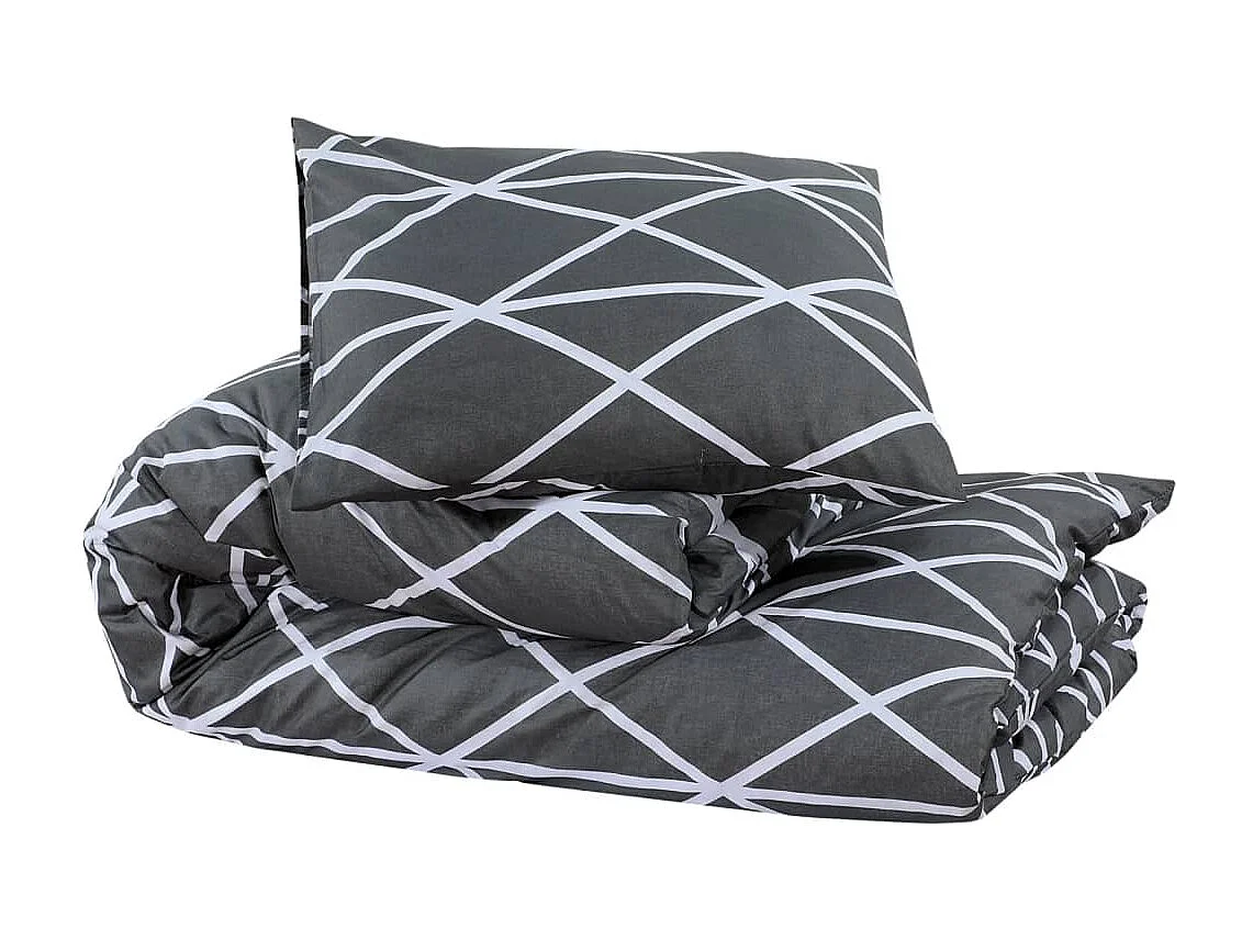Dekbedovertrekset 225x220 cm katoen grijs BE618756