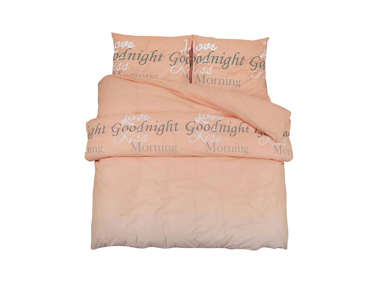 Conjunto de capa de edredão 225x220 cm algodão rosa PT240292