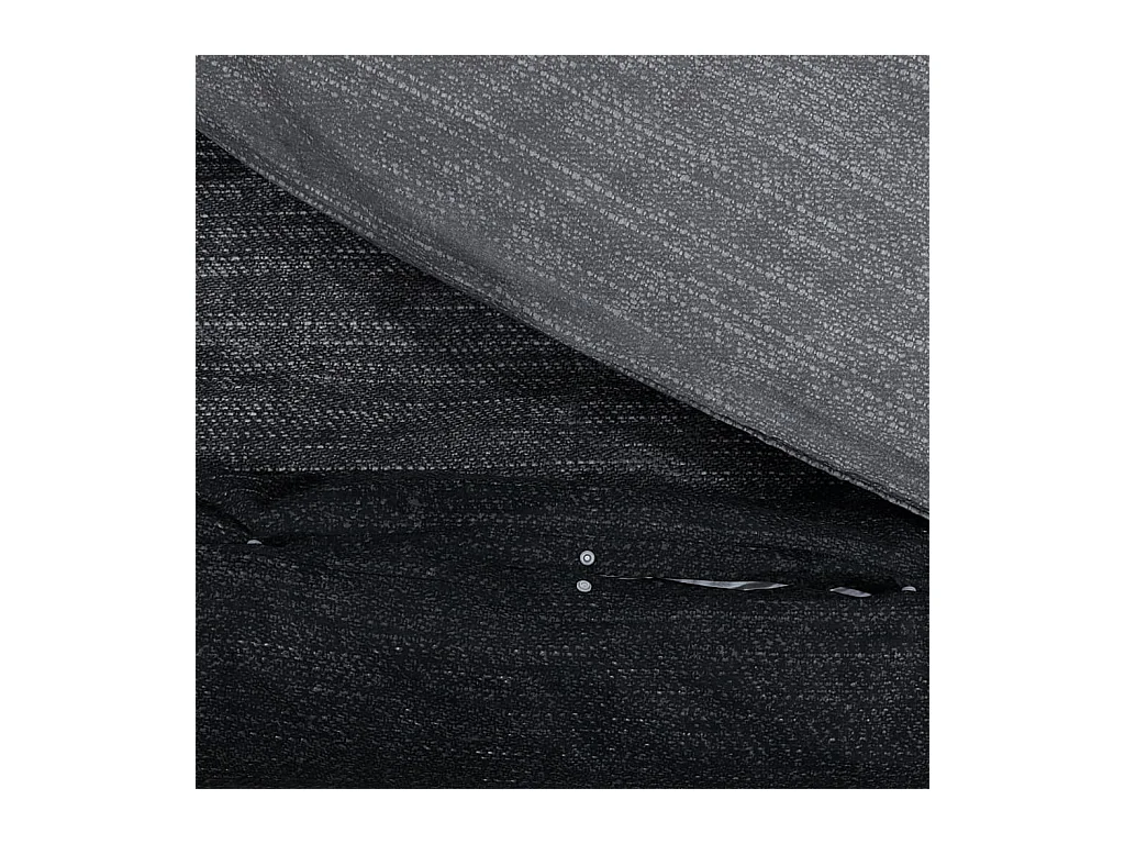 Dekbedovertrekset 200x200 cm katoen donkergrijs BE812543