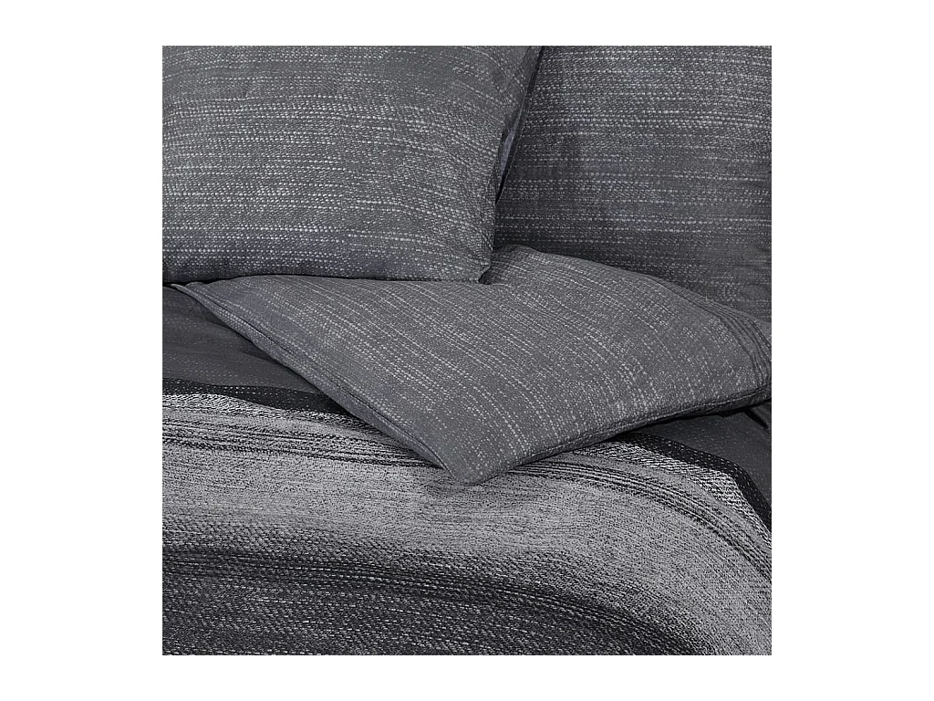 Dekbedovertrekset 200x200 cm katoen donkergrijs BE812543