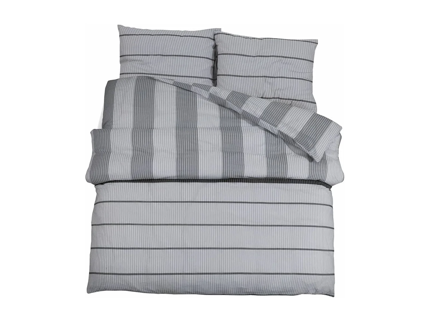 Ensemble de housse de couette Gris 220x240 cm Coton FR143500