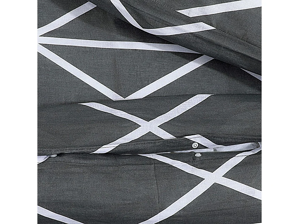 Juego de funda nórdica algodón gris 155x220 cm ES114970