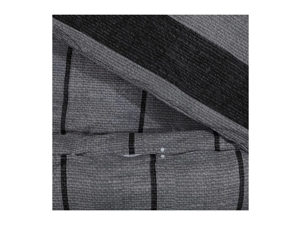 Dekbedovertrekset 200x200 cm katoen donkergrijs BE112837