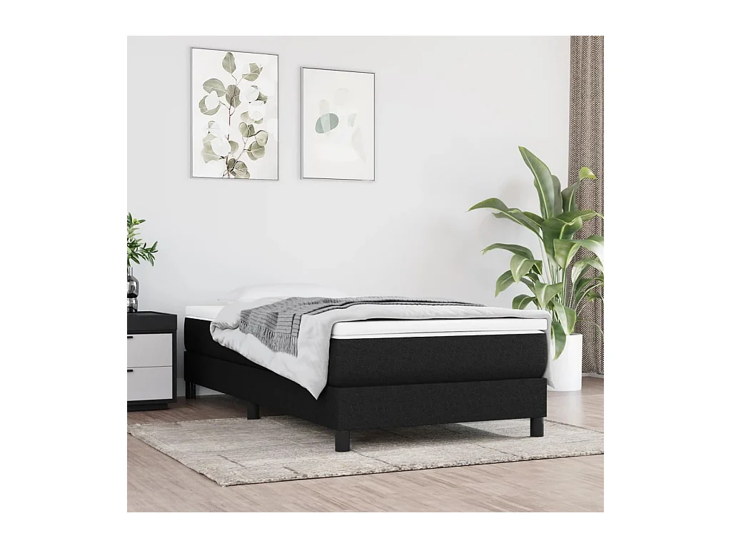 Matelas de lit à ressorts ensachés Noir 90x190x20 cm Tissu FR82953