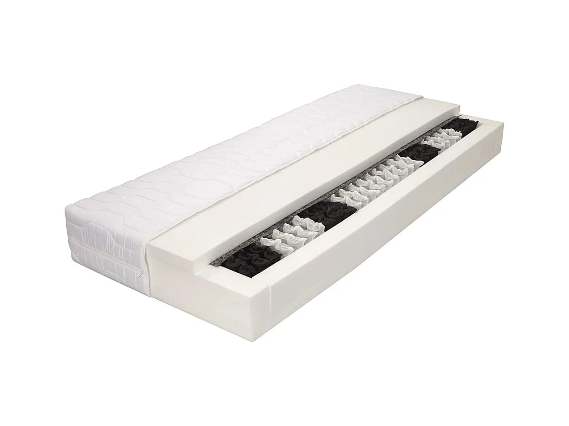 Matelas 80 x 200 cm 7 zones Ressort ensaché 20 cm H3 FR63787
