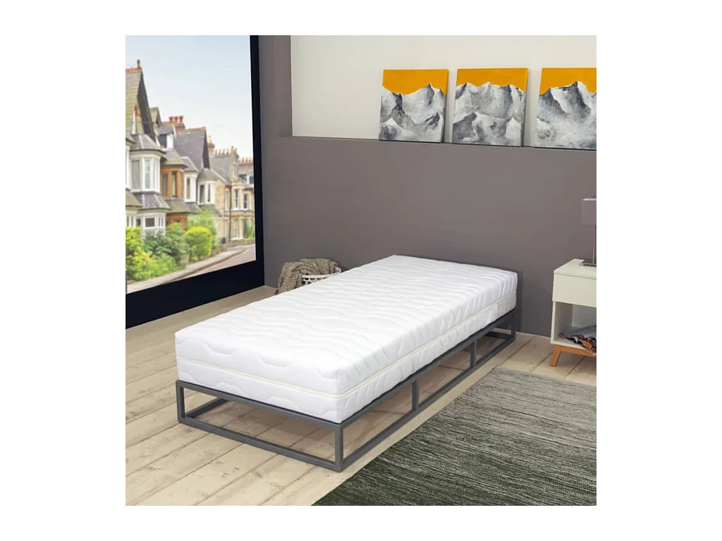 Matelas 80 x 200 cm 7 zones Ressort ensaché 20 cm H3 FR63787