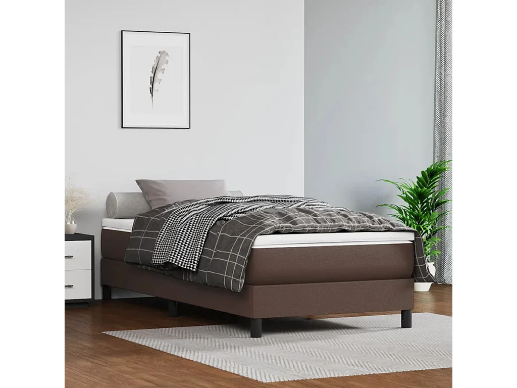 Matelas de lit à ressorts ensachés Marron 90x200x20 cm FR231894